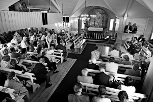 Forsamling i bedehuset i Skibotn.