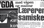 Avisutklipp fra språkstriden i Kåfjord